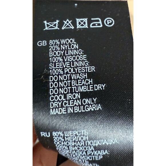 Reiss Camel Tan Wool l Double Breasted Long Coat Size 2 - Picture 7 of 9